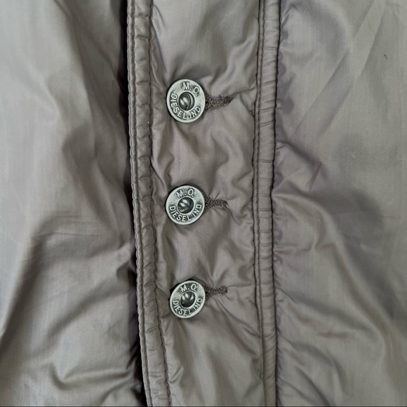 Vintage‎ Diesel Long Coat Brown with Fur Trimmed Hood Double Layer Size Small - Picture 2 of 15